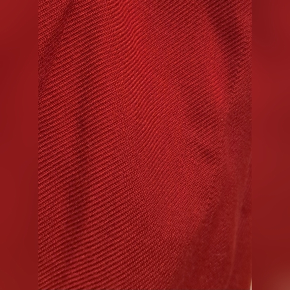 Vintage Larioseta Vibrant Red Viscose Blend Soft Casual Scarf Wrap w/ Fringe - Picture 3 of 8